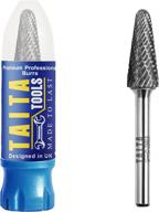 🔩 tungsten carbide burr 1/4" shank sl-4 double cut die grinder bits and rotary bits - high-performance cutting burrs for fordom, dewalt, and milwaukee die grinder accessories - ideal for wood carving and metal working logo