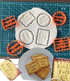 img 2 attached to 🍪 Набор из 4 веселых форм для печенья - Формы для печенья с грубыми выражениями, ругательствами и непочтительными фразами - Веселые и пожелания включены