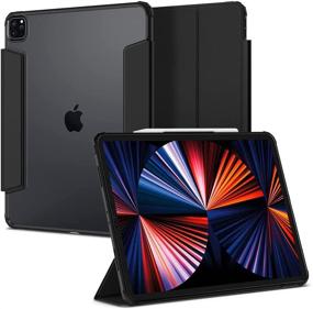 img 4 attached to Spigen Ultra Hybrid Pro iPad Pro 12.9 inch Case 2021 5th Generation with Pencil Holder - Black