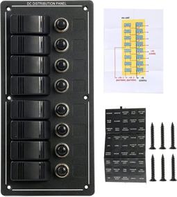 img 4 attached to ⚓️ Amarine Made AM62-PN-LB8Z: Waterproof 8 Gang Aluminium LED Rocker & Circuit Breaker Marine Boat RV Switch Panel