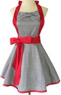 👩 vintage cotton kitchen apron for women - adjustable and plus size cooking apron логотип