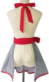 img 1 attached to 👩 Vintage Cotton Kitchen Apron for Women - Adjustable and Plus Size Cooking Apron