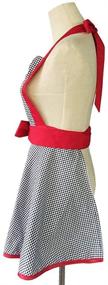 img 2 attached to 👩 Vintage Cotton Kitchen Apron for Women - Adjustable and Plus Size Cooking Apron