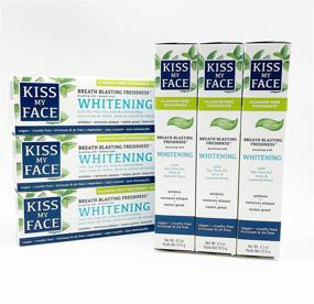 img 1 attached to 🌿 Kiss My Face Whitening Cool Mint Toothpaste 4.5 Ounce (Flouride-Free) (133ml) - 6 Pack