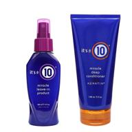 🌟 it's a 10 haircare miracle leave-in & deep conditioner bundle 1 ea - 4 oz. & 5 oz. with keratin logo