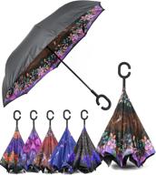 ветрозащитный перевернутый зонт c-образной формы логотип
