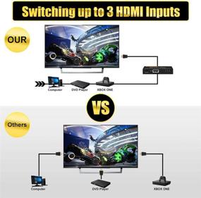 img 3 attached to 3x1 HDMI Переключатель - HDMI 2.0 Коммутатор 4K 60 Гц 3D HDR - 3 в 1 Выход селектор HDMI 🔀 Коробка - HDMI Разветвитель - HDMI Адаптер для ТВ - 3-портовый конвертер HDMI-хаб для Xbox PS4pro Roku HDTV