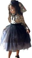 stylish nnjxd toddler girl polka dotted ruffled long sleeve tutu party dresses: a multilayer delight logo