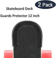 🛹 zuext skateboard deck guards protector - longboard edge protection with durable shock absorbing rubber cover, excellent grip nose guard and tail guard for kids, boys, girls, youth, beginners logo