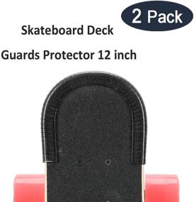 img 4 attached to 🛹 ZUEXT Skateboard Deck Guards Protector - Longboard Edge Protection with Durable Shock Absorbing Rubber Cover, Excellent Grip Nose Guard and Tail Guard for Kids, Boys, Girls, Youth, Beginners