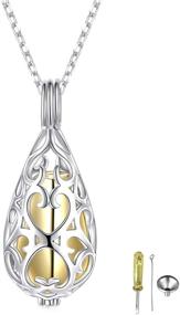 img 4 attached to 📿 S925 Sterling Silver Cremation Urn Pendant Necklace | Hollow Urn Memorial Jewelry for Ashes – Enhanced SEO