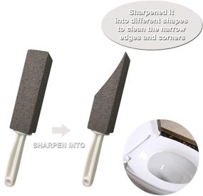 img 2 attached to 🧽 Pumice Cleaning Stone with Handle: 4-Pack Toilet Bowl Cleaner and Non-Slip Brush for Kitchen, Bath, Pool, and Household Cleaning