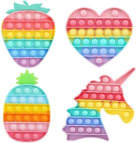 img 4 attached to 🍓 HiUnicorn Silicone Pineapple Strawberry: BPA Free and Safe for All