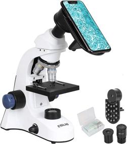 img 4 attached to 🔬 ESSLNB 1000X Microscope for Kids Students | Biological Compound Microscope with Cell Phone Adapter, Double Layer Stage, Abbe Condenser, and Slides | 40X-1000X Magnification