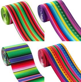 img 4 attached to HANGNUO Rainbow Stripes Grosgrain Wrapping