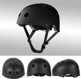 img 1 attached to 🛹 Tourdarson Skateboard Helmet: Impact Resistant, Ventilated & Adjustable for All Ages, Ideal for Various Sports Activities - Roller Skating, Cycling, Scooter, and More!