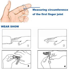 img 3 attached to Flexible Plastic Finger Splints Set - 3 Sizes: Mallet, Dip Finger Supports for Protection, Straightening & Knuckle Immobilization