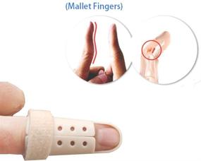 img 2 attached to Flexible Plastic Finger Splints Set - 3 Sizes: Mallet, Dip Finger Supports for Protection, Straightening & Knuckle Immobilization