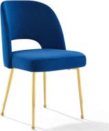 🪑 enhance your dining space with modway rouse performance velvet side chair in navy логотип