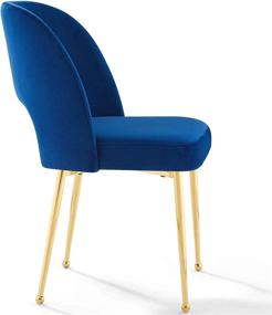 img 1 attached to 🪑 Enhance your Dining Space with Modway Rouse Performance Velvet Side Chair in Navy