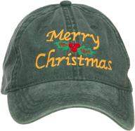 🧢 mistletoe embroidered washed dyed cap from e4hats.com, perfect for merry christmas celebration logo