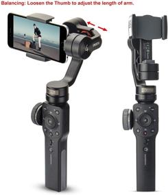 img 3 attached to Zhiyun Smooth 4: Профессиональный стедикам для iPhone/Android - идеальный набор для блогинга и прямых трансляций.