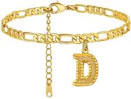 голдчик ювелирные браслеты: персонализированные водонепроницаемые браслеты на щиколотку с инициалами, покрытые 18-каратным золотом для женщин - стильные и регулируемые украшения на лето логотип