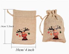 img 2 attached to 🎁 DIYASY Christmas Burlap Gift Bags: 36 Pcs of Festive Goodie Treat Bags with Drawstrings for Xmas and New Year Party Delights