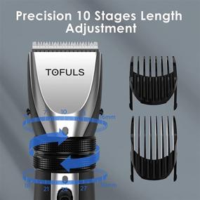 img 3 attached to 💇 Rechargeable Cordless Hair Clippers for Men - Hair Cutting Kit, Waterproof Electric Hair Trimmer, Men's Grooming Kit Included, Professional Barber Kit with Extra Blade