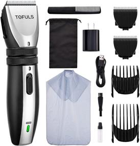 img 4 attached to 💇 Rechargeable Cordless Hair Clippers for Men - Hair Cutting Kit, Waterproof Electric Hair Trimmer, Men's Grooming Kit Included, Professional Barber Kit with Extra Blade