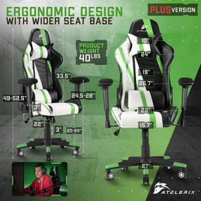 img 3 attached to Atelerix Ventris Gaming Chair - Ultimate Comfort and Style in PU Leather and Fabric