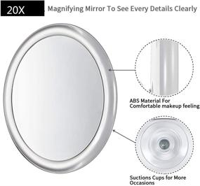 img 3 attached to 💄 Uarzt 20X Magnifying Makeup Vanity Mirror, Detachable Beauty Mirror 4 Inch Round - Ideal for Bathroom or Bedroom Table – High-Quality Cosmetic Mirror (20 X)