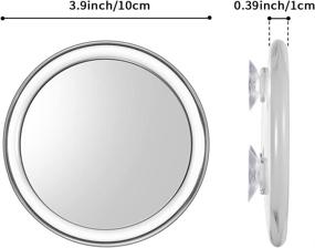 img 2 attached to 💄 Uarzt 20X Magnifying Makeup Vanity Mirror, Detachable Beauty Mirror 4 Inch Round - Ideal for Bathroom or Bedroom Table – High-Quality Cosmetic Mirror (20 X)