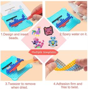 img 2 attached to 6000 шариков 5 мм Water Magic Fuse Beads Refill Pack - набор для заправки водными клеящимися шариками 24 цвета, ручная работа, аксессуары для самостоятельного творчества, не требующие глажки, с обучением и созданием водных картин.