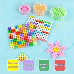 img 3 attached to 6000 Beads 5mm Water Magic Fuse Beads Refill Pack - 24 Color Handmade DIY Accessories Set, Non-Iron with Learn & Create Water-Based Art