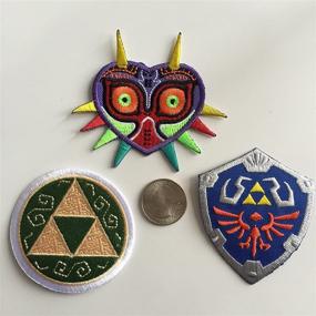 img 1 attached to 🔱 Complete Triforce, Majora's Mask, Master Hylian Shield - Triple Legend of Zelda Embroidered Patch Pack