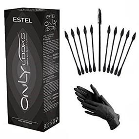 img 3 attached to ESTEL Professional Eyebrow Eyelash Tint Dye Kit (Black) with Cotton Swabs Set - Ideal for Makeup Artists