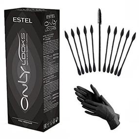 img 4 attached to ESTEL Professional Eyebrow Eyelash Tint Dye Kit (Black) with Cotton Swabs Set - Ideal for Makeup Artists