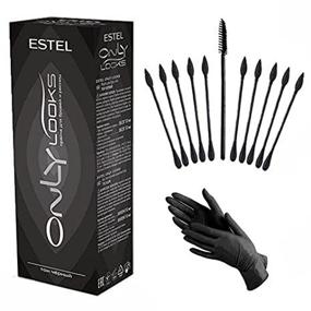 img 1 attached to ESTEL Professional Eyebrow Eyelash Tint Dye Kit (Black) with Cotton Swabs Set - Ideal for Makeup Artists