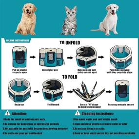 img 1 attached to Autokcan Dog Playpen: Waterproof Portable Foldable Pet Tent for Small/Medium Dogs & Cats, Indoor/Outdoor Use, Includes Collapsible Travel Bowl
