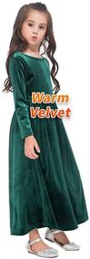 img 4 attached to Velvet Sleeve Holiday Evening Girls' Clothing by GAZIAR