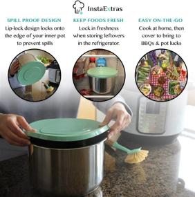 img 1 attached to 🔒 Ultimate Silicone Lid for Instant Pot - Perfect 6 Quart Inner Pot Cover for IP Duo-60, Nova, Plus, Max, Lux, Gem, Viva, Smart Wifi & More - Top Insta-Pot Sealing Lid for 6 QT Pressure Cookers – Fits 5qt 6qt Models