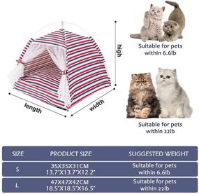 img 1 attached to 🏠 Cathpetic Self-Warming Cat Bed House Indoor - Soft Cat Cave Tent with Comfortable Mats for Small Animals