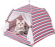 🏠 cathpetic self-warming cat bed house indoor - soft cat cave tent with comfortable mats for small animals logo