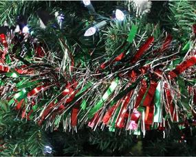 img 2 attached to 🎄 Juvale 6-Pack Christmas Tinsel Garland - Multicolored Sparkling Hanging Decoration - Festive Décor for Xmas & More - 5.5 x 112 Inches