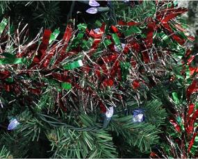 img 3 attached to 🎄 Juvale 6-Pack Christmas Tinsel Garland - Multicolored Sparkling Hanging Decoration - Festive Décor for Xmas & More - 5.5 x 112 Inches