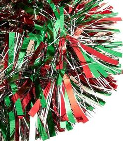 img 1 attached to 🎄 Juvale 6-Pack Christmas Tinsel Garland - Multicolored Sparkling Hanging Decoration - Festive Décor for Xmas & More - 5.5 x 112 Inches