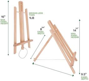 img 3 attached to 🎨 AHXML 16 inch Tabletop Display Artist Easel Stand (1-Each), Suitable for Canvas Art up to 13" in Height, Perfect Tabletop Display Painting Easel for Kids and Adults, Made of Wood