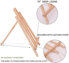 img 2 attached to 🎨 AHXML 16 inch Tabletop Display Artist Easel Stand (1-Each), Suitable for Canvas Art up to 13" in Height, Perfect Tabletop Display Painting Easel for Kids and Adults, Made of Wood