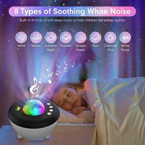 img 2 attached to 🌌 GOOSEL Galaxy Projector with Bluetooth Music Speaker & Remote Control, Bedroom Star Projector with APP, 8 White Noises, and Alexa Compatibility